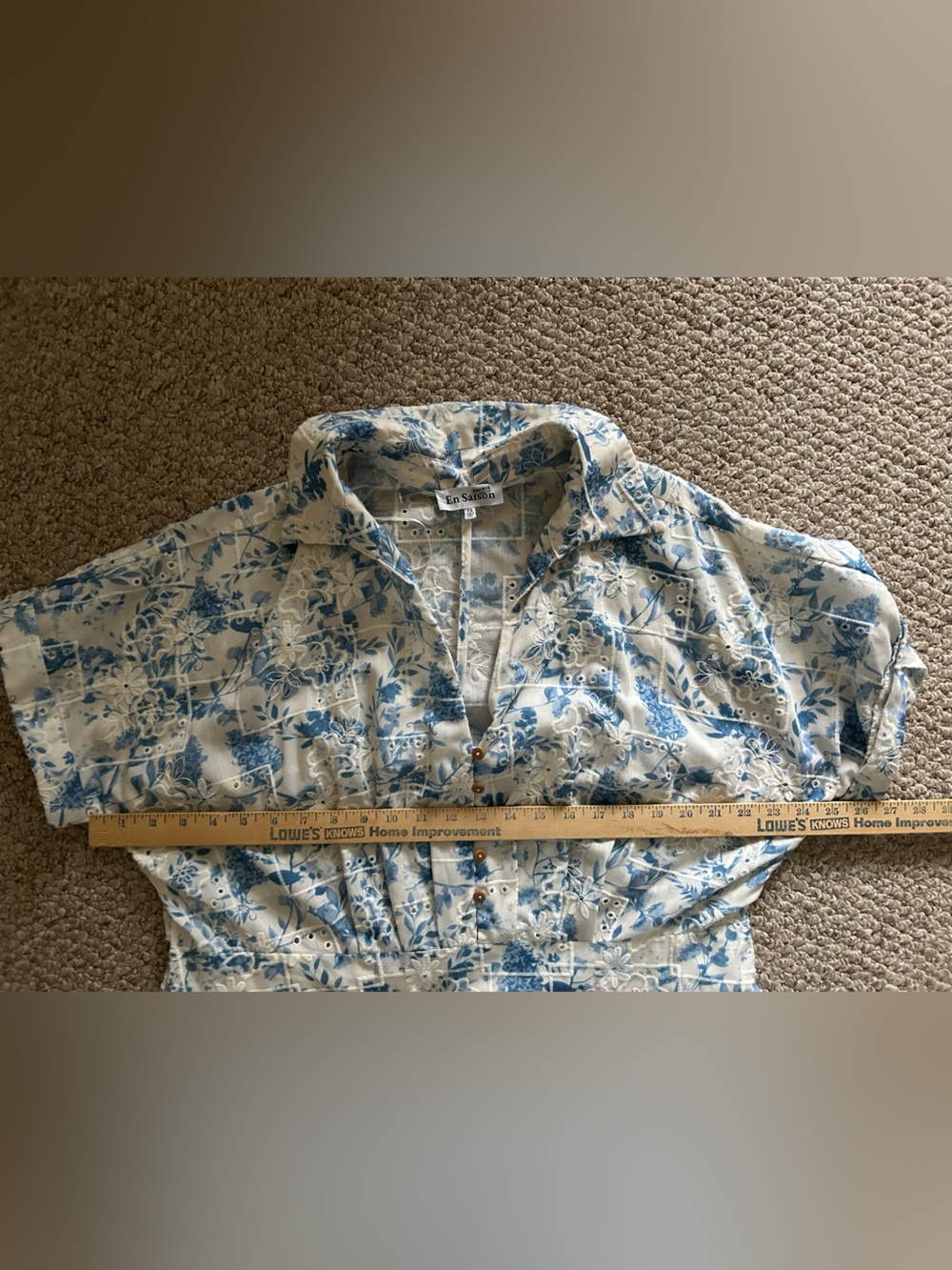 Anthropologie En Saison Midi Blue Dress size 1X - Picture 8 of 12